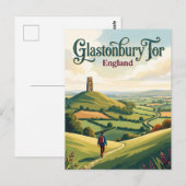 Carte Postale Glastonbury Tor Angleterre (Devant / Derrière)