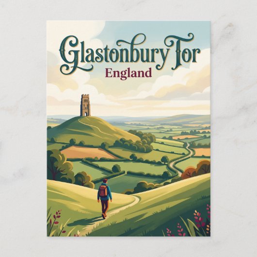 Carte Postale Glastonbury Tor Angleterre (Devant)