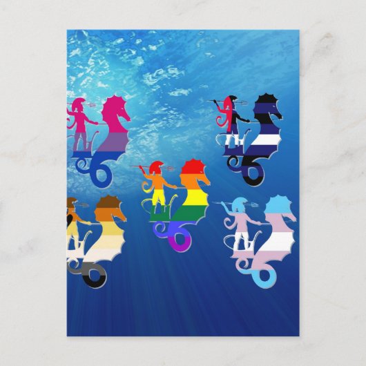 Carte Postale GLBT Pride School of Seahorses (Devant)