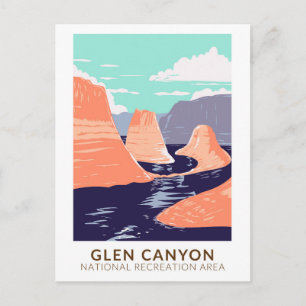 Carte Postale Glen Canyon Réflexion Canyon Vintage