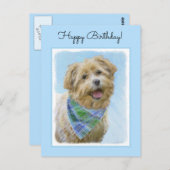 Carte Postale Glen of Imaal Terrier Peinture - Art original Chie (Devant / Derrière)