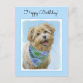 Carte Postale Glen of Imaal Terrier Peinture - Art original Chie (Devant)