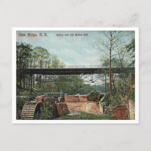 Carte Postale Glen Ridge NJ, Bridge Over Old Moffatt Mill 1905