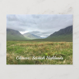 Carte Postale Glencoe Valley Mountains en Écosse Highlands