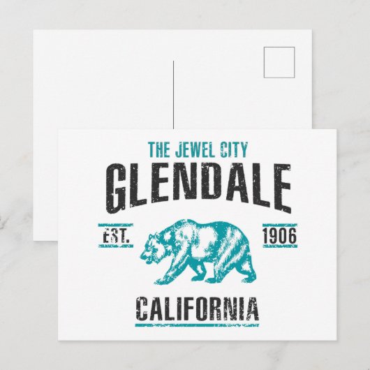 Carte Postale Glendale (Devant / Derrière)