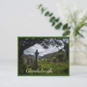 Carte Postale Glendalough (Croix celtique) avec texte (Debout devant)