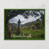 Carte Postale Glendalough (Croix celtique) avec texte (Devant)