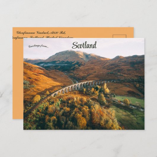 Carte Postale Glenfinnan Viaduc A830 Rd Glenfinnan Écosse (Devant / Derrière)