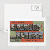 Carte Postale Glenwood Springs, Colorado - Scènes de grandes let (Devant / Derrière)