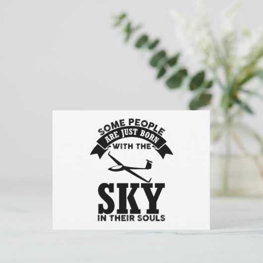 Carte Postale Glider Sayings | Idées Cadeaux Pilotes En Pleine C (Debout devant)