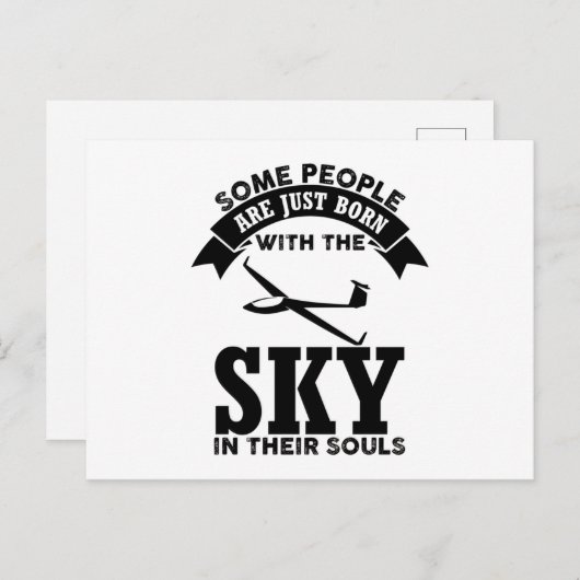Carte Postale Glider Sayings | Idées Cadeaux Pilotes En Pleine C (Devant / Derrière)