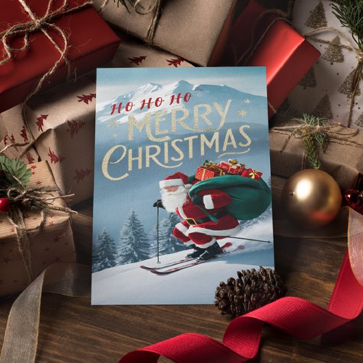 Carte Postale Glissant dans l'étreinte de l'hiver