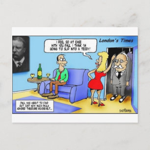Carte Postale Glisse dans un Teddy..Roosevelt Cadeaux Drôles Mug