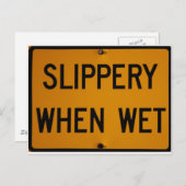 Carte Postale Glisser quand il fait froid (Devant / Derrière)