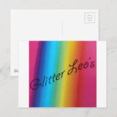 Carte Postale Glitter Leo's (Devant / Derrière)