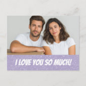 Carte Postale Glitter Personalized Couple Photo Valentine Card (Devant)