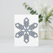 Carte Postale Glitter Snowflake - Baby Blue Branches (Debout devant)