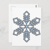 Carte Postale Glitter Snowflake - Baby Blue Branches (Devant / Derrière)