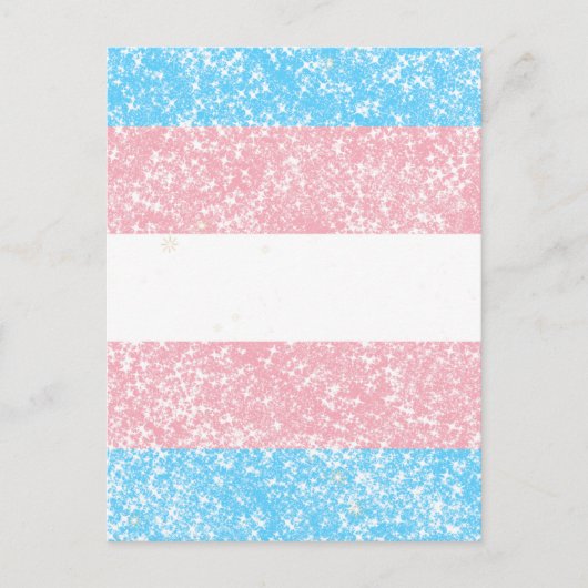Carte Postale Glitter transgenre pride (Devant)