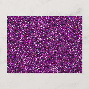 Carte Postale Glitter Violet de Minuit