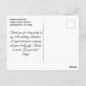 Carte Postale Glittery Gold Foil 30e anniversaire Merci (Dos)