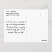 Carte Postale Glittery Rose Gold Foil 60e Anniversaire Merci (Dos)