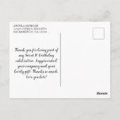 Carte Postale Glittery Rose Gold Sweet 16 Coeurs Merci (Dos)