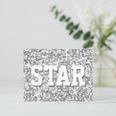 Carte postale Glitz "Argent" 'STAR' (Debout devant)