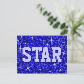 Carte postale Glitz Dark Blue 'STAR' (Debout devant)