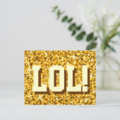 Carte postale Glitz "Gold" 'LOL' (Debout devant)