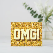 Carte postale Glitz "Gold" 'OMG ! ' (Debout devant)