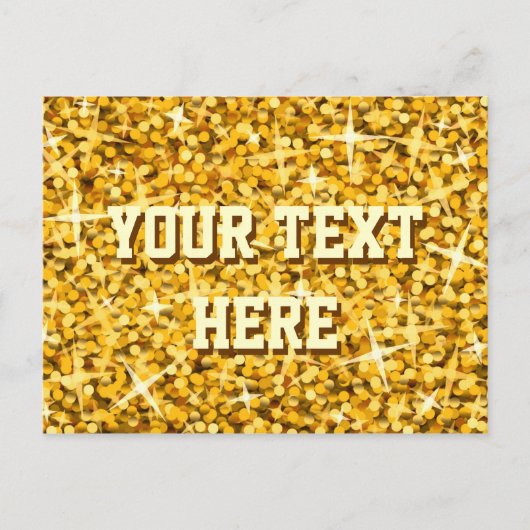 Carte postale Glitz "Gold" 'Your Text' (Devant)