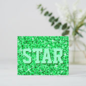 Carte postale Glitz Green 'STAR' (Debout devant)