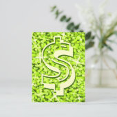 Carte postale Glitz Lime dollar '$' (Debout devant)