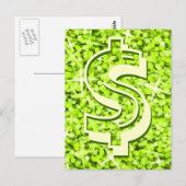 Carte postale Glitz Lime dollar '$' (Devant / Derrière)