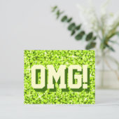 Carte postale Glitz Lime 'OMG ! ' (Debout devant)