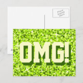 Carte postale Glitz Lime 'OMG ! ' (Devant / Derrière)