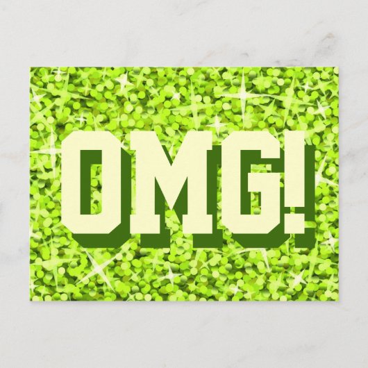 Carte postale Glitz Lime 'OMG ! ' (Devant)