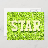 Carte postale Glitz Lime 'STAR' (Devant / Derrière)