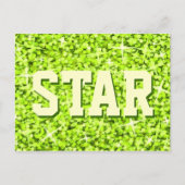 Carte postale Glitz Lime 'STAR' (Devant)