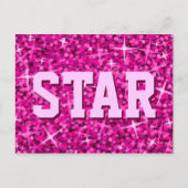 Carte postale Glitz Rose 'STAR' (Devant)