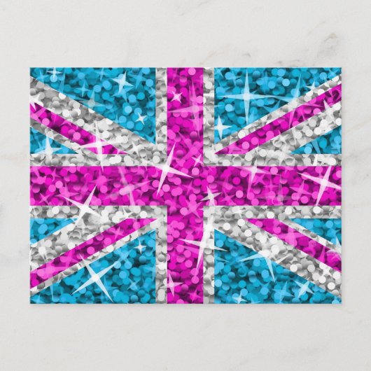 Carte postale Glitz UK Pink (Devant)