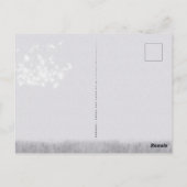 Carte Postale Glitzy Dandelion Chalkboard Mariage Enregistrer la (Dos)