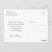 Carte Postale Glitzy Foil | Ice Blue Iridescent Photo Thank You (Dos)