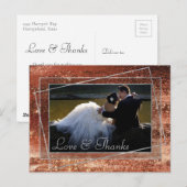 Carte Postale Glitzy Foil | Terra Cotta Orange Merci photo (Devant / Derrière)