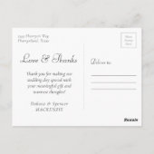 Carte Postale Glitzy Foil | Terra Cotta Orange Merci photo (Dos)