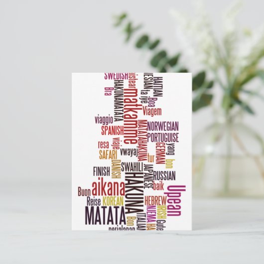 Carte Postale Global Groove : Hakuna Matata dans chaque langue (Debout devant)