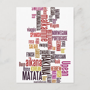 Carte Postale Global Groove : Hakuna Matata dans chaque langue