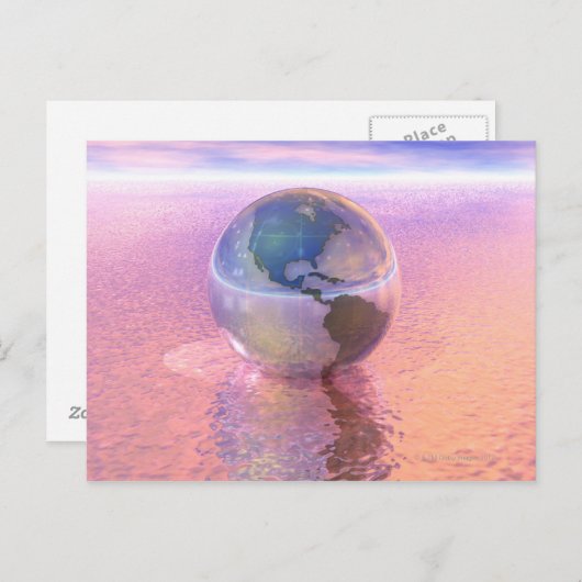 Carte Postale Globe 3D 12 (Devant / Derrière)