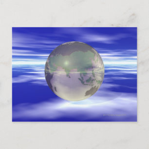 Carte Postale Globe 3D 3